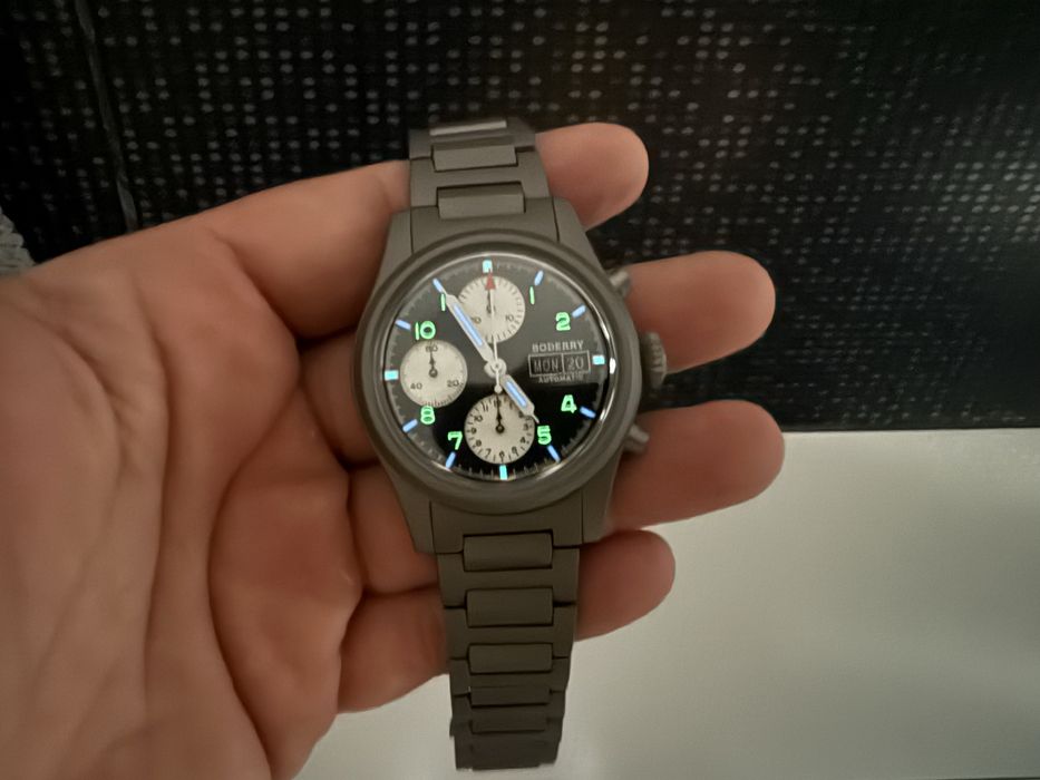 Ceas B. Landmaster Panda Titan automat NOU schimb cu sinn omega breitling