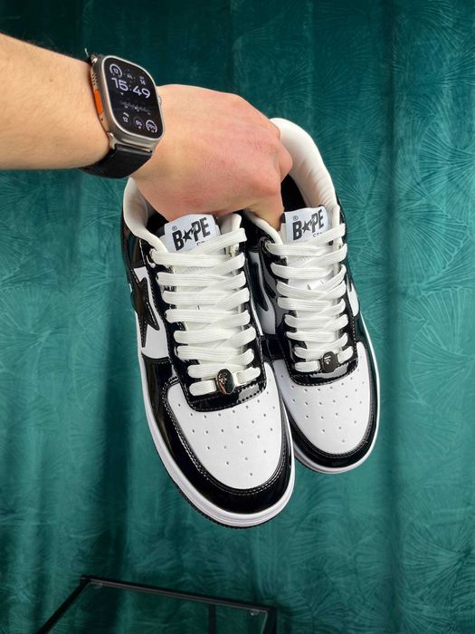 Adidasi bapesta alb-negru marimea 44