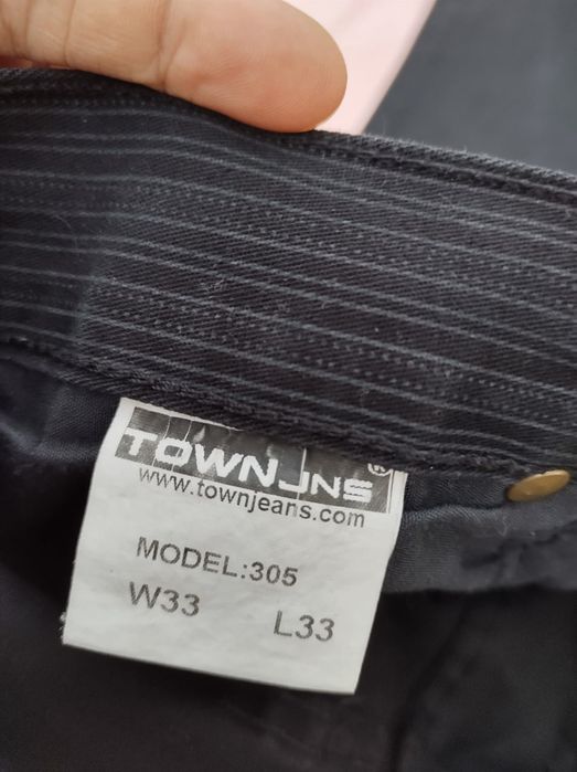 Pantaloni bărbați bumbac raiați negri