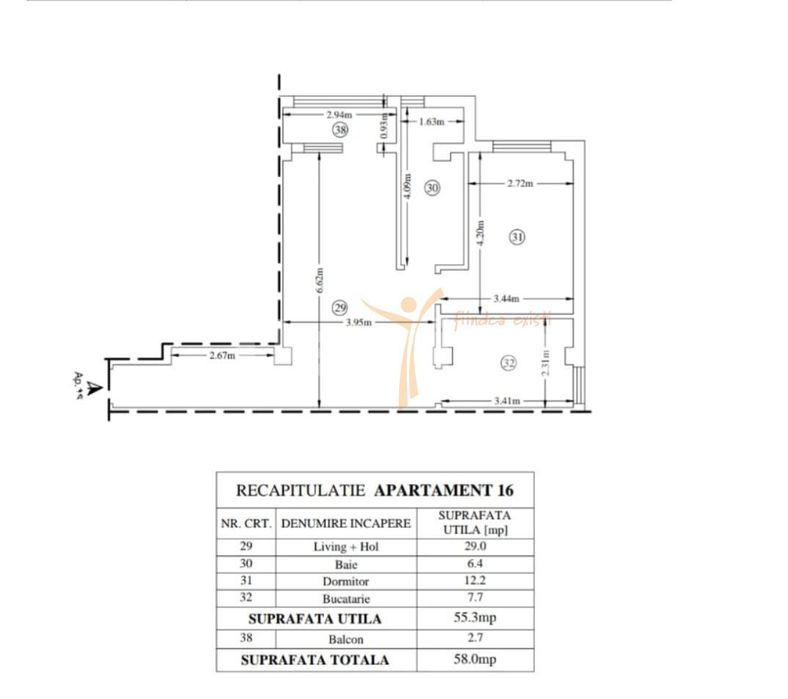 Apartament mobilat și utilat, 58 mp – Valea Adâncă, Miroslava