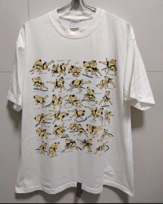 Pop Art Футболка Японский Сумо / 50-52р / Винтаж.