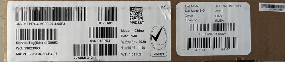 Dell Docking Station WD19