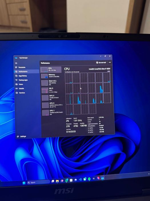 Laptop MSI - Prestige 16 AI Studio B1VGG, 16'', UHD, Ultra 9, RTX 4070