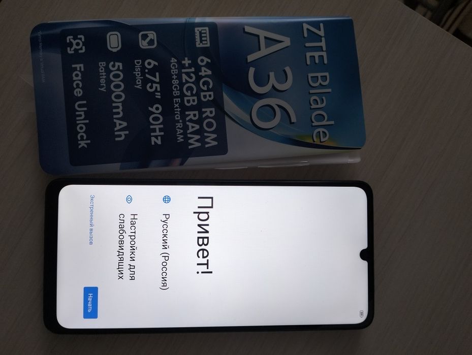 Смартфон А36 ZTE Blade Новый