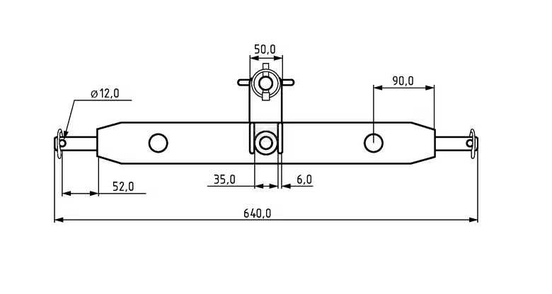 Bara tractare in 3 puncte pentru tractorase japoneze