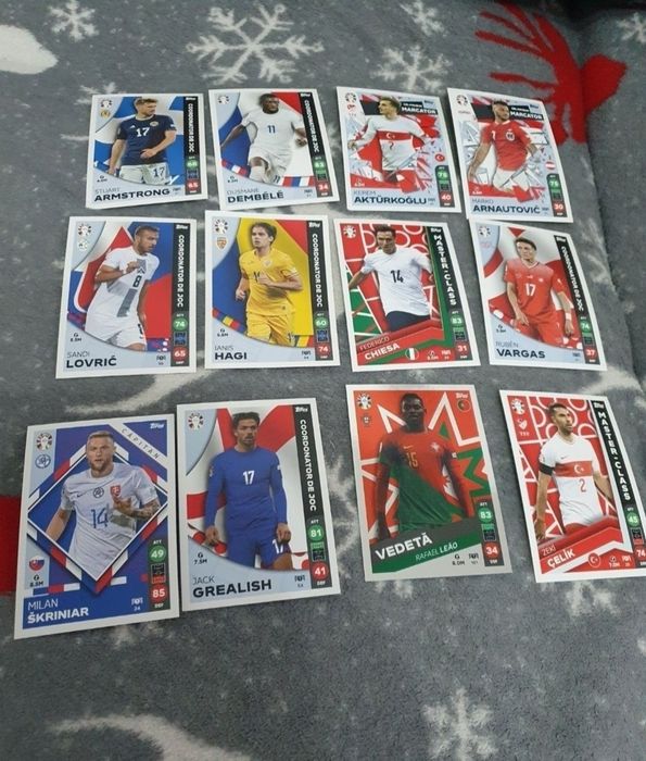 12 cartonase fotbaliști lidl euro noi euro