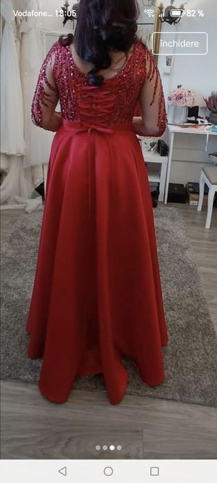 Rochie rosie nunta Brillante