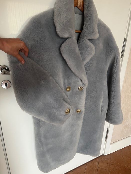 Кожух син кафяв камел