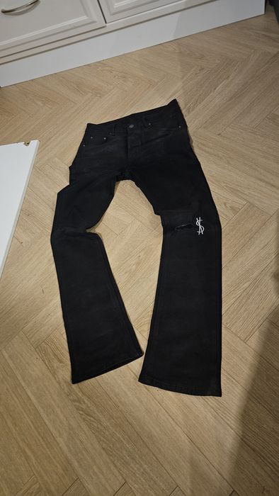 Ksubu waxed bootcut jeans