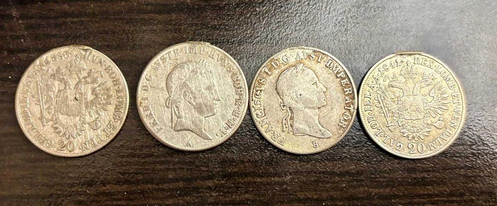 Vând monede 20 kreuzer, argint, preț per buc
