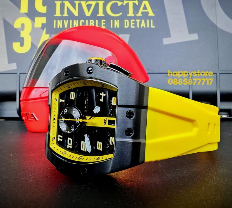 часовник INVICTA Racing Yellow 44mm-54mm, Инвикта нов