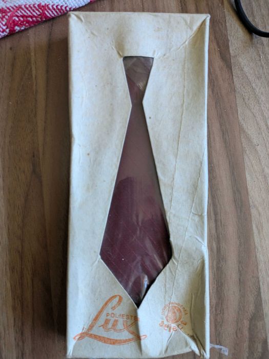 Cravata "Lux" din anii 1970 ,Intreprinderea SELECT-NEFOLOSITA ,cutie