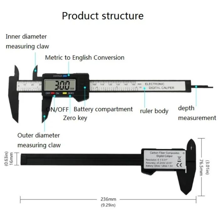 Subler Electronic de precizie