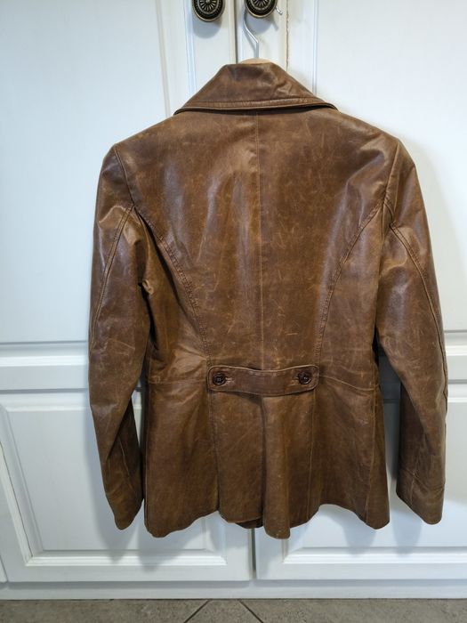 Trenci scurt, vintage, din piele, Vero Moda, S