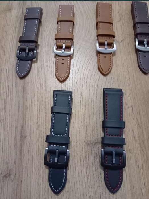 curea ceas piele naturala maro inchis deschis negru 24 mm 24mm noua