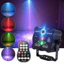 Proiector de lumini disco,RGB, 8W, LASER+LED,cu telecomanda,nou