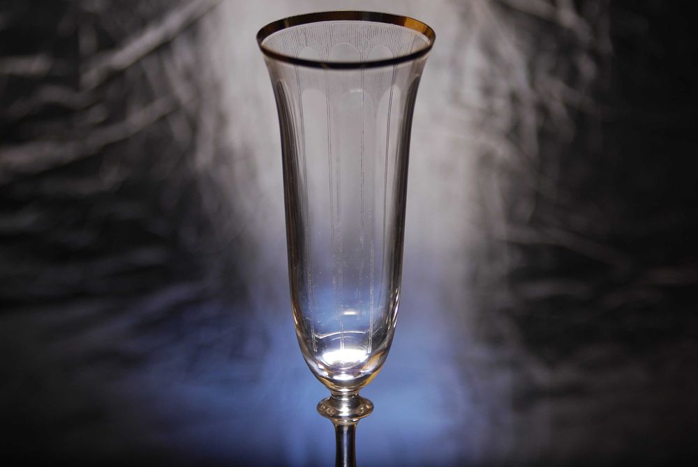 Богемское стекло. Бокалы для шампанского «Анжела»