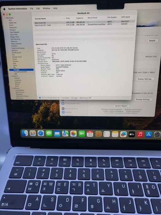 Macbook Air M2  13 dyum yangi  spacegray 8GB/512GB sotiladi