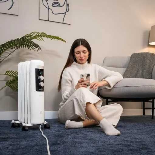 Маслен радиатор Cecotec ReadyWarm 550 Space White 1000W за 12м2