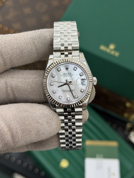 Rolex Date-Just Diamond 31 Mother of Pearl Dial