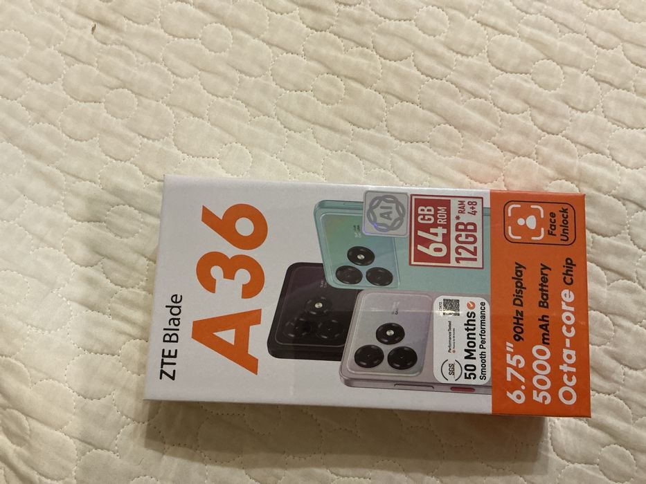Продам новый смартфон ZTE A36 64 gb