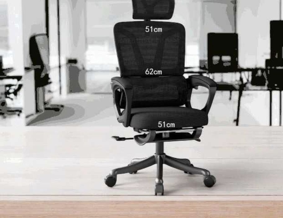 Кресло компьютерное, офисное, игровое, с подножкой, на колесиках