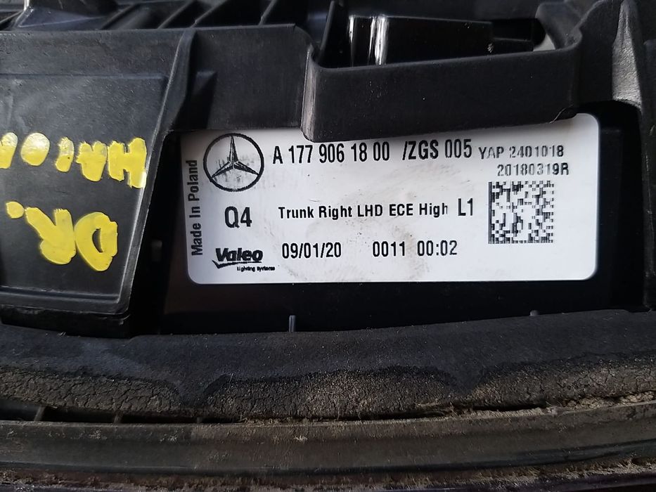 Stop tripla lampa dreapta led haion mercedes a class w177 a1779061800