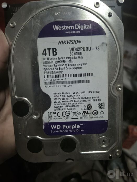 HDD 4Tb, yangi, ishlatilmagan