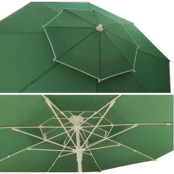 ***ПРОМОЦИЯ*** Плажен / градински чадър с двоен таван против вятър