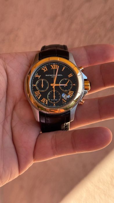 Часовник Raymond Weil Parsifal Automatic Chronograph/Хронограф (18к Злато безел) – Пълен Комплект