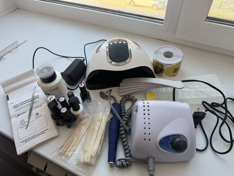 набор для маникюра насадки для SMART педикюра. strong210. лампа sunx10