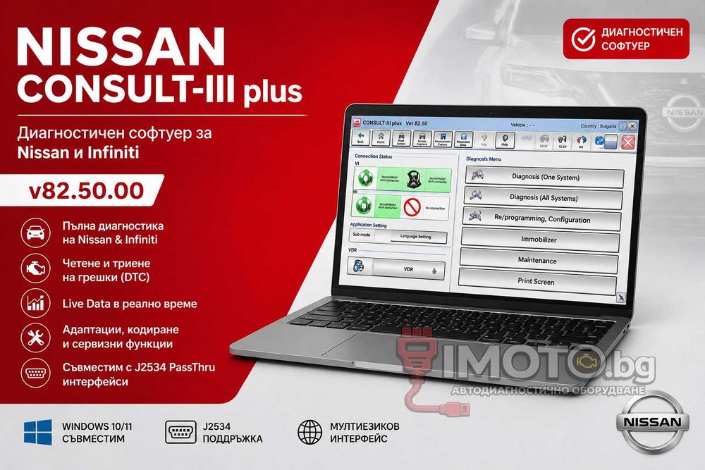 Nissan CONSULT III Plus – диагностичен софтуер за Nissan и Infiniti