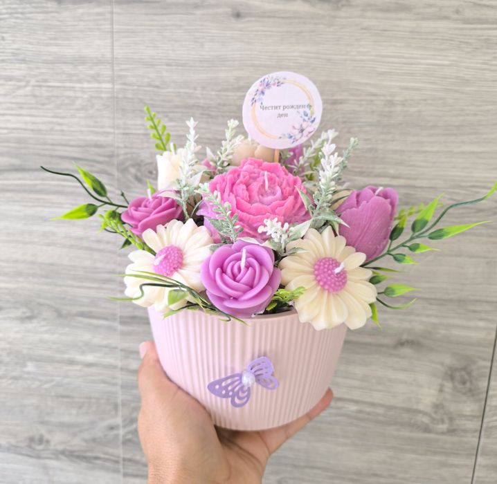 Букети от соев восък по желание на клиента