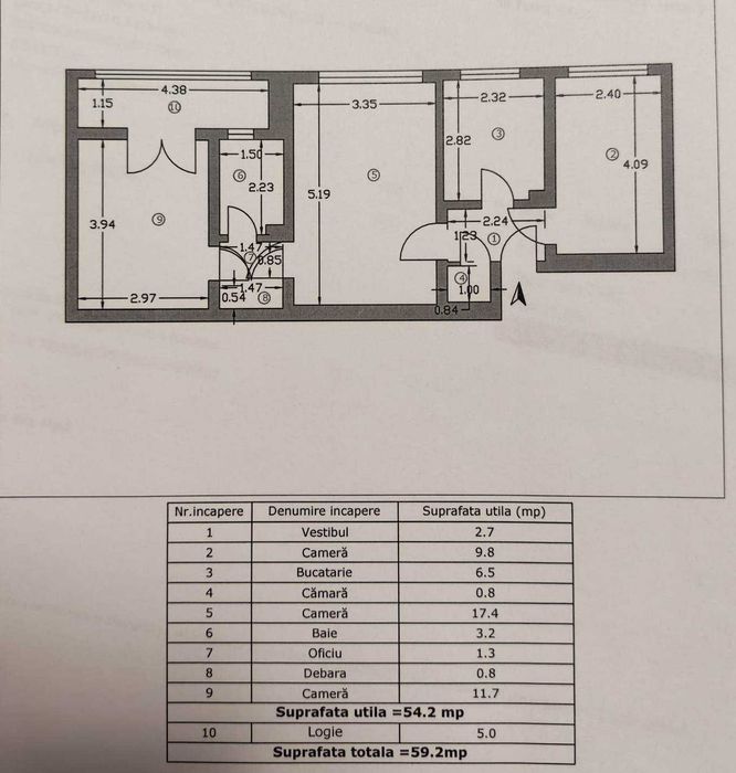 Apartament 3 camere str. Baraj Lotru - Metrou Titan