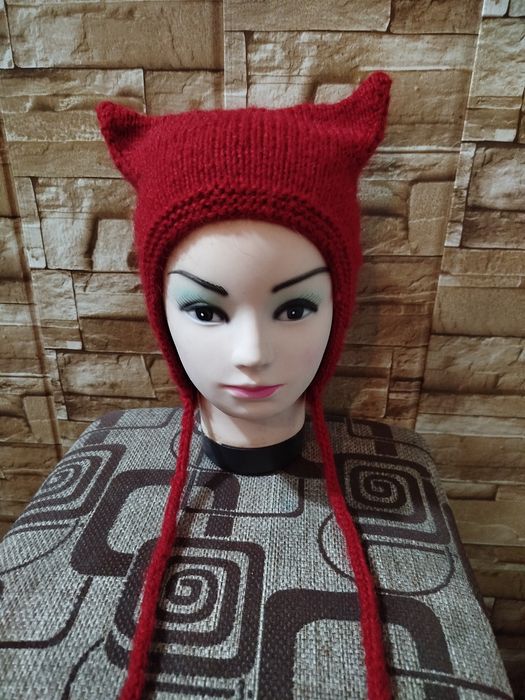 Шапка Чепчик  пушистая как в тик токе