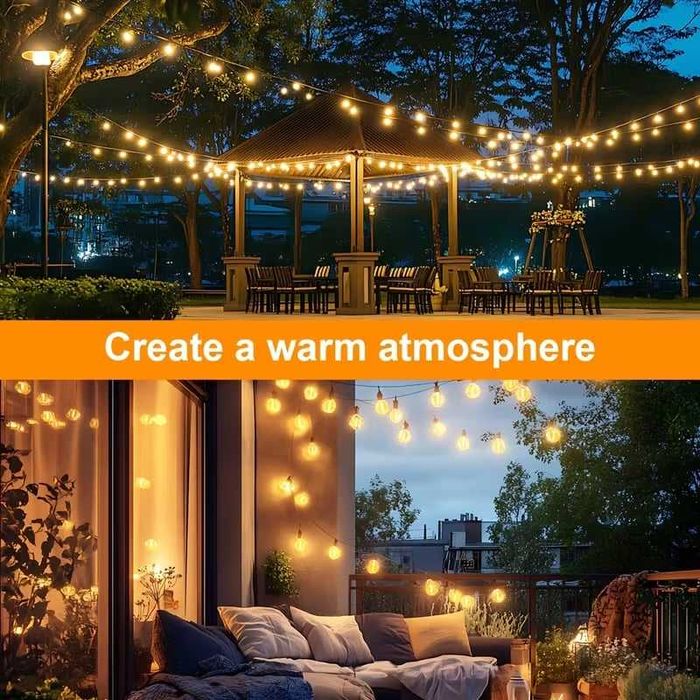 Solar G40 string lights 15.5 meters