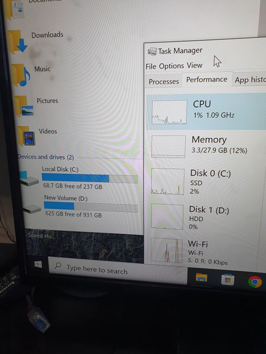Unitate Slim Gaming, Cpu i7,Ram 32gb,SSD 250gb +HDD 1 Tera,Nvidia  Gtx