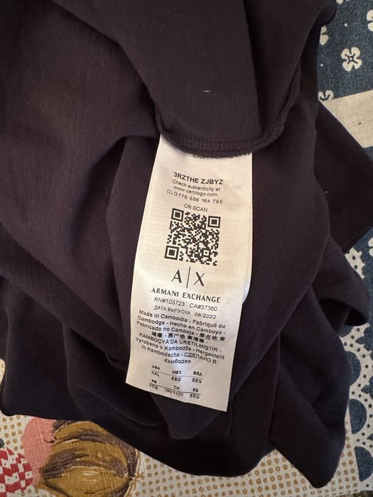 Tricou subtire din colecția Armani Exchange original