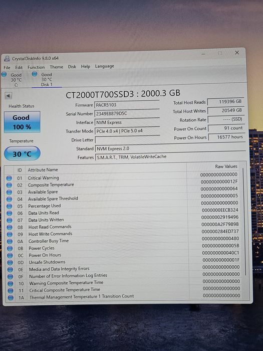 SSD M2 Crucial T700 2TB