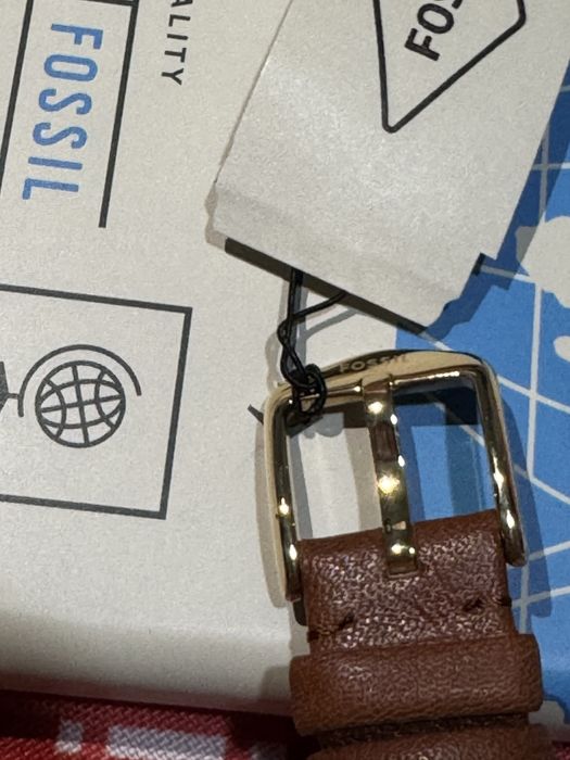 Fossil, Ceas dama curea de piele, Maro