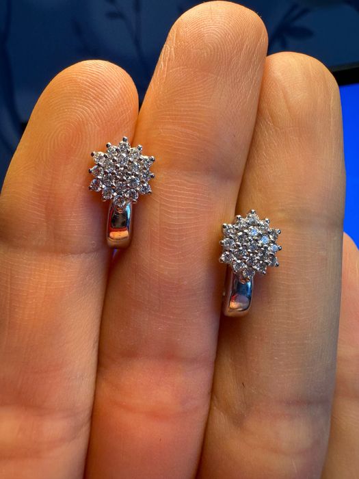 Продам серьги с бриллиантами