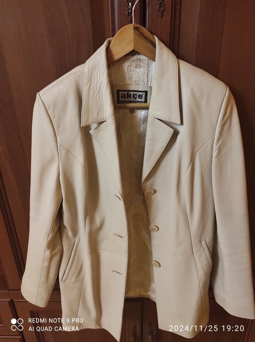 Пиджак женский кожаный