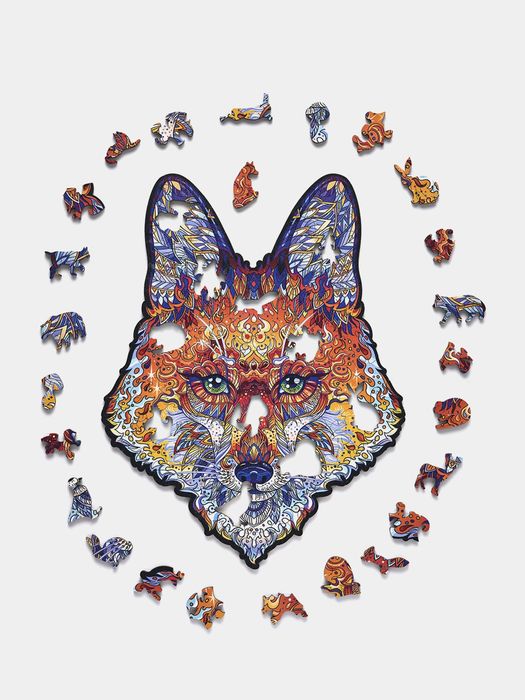 Пазл деревянный Woodstead "Огненная лиса"