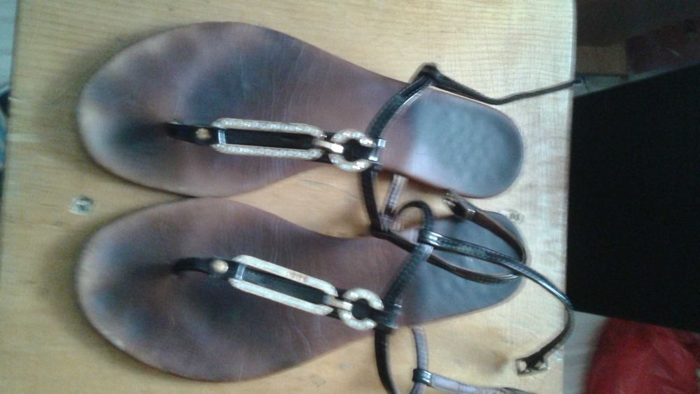 Papuci/pantofi dama din material textil si piele