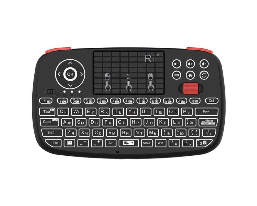Мини-клавиатура с тачпадом Rii i4 Bluetooth и Wireless 2.4GHz