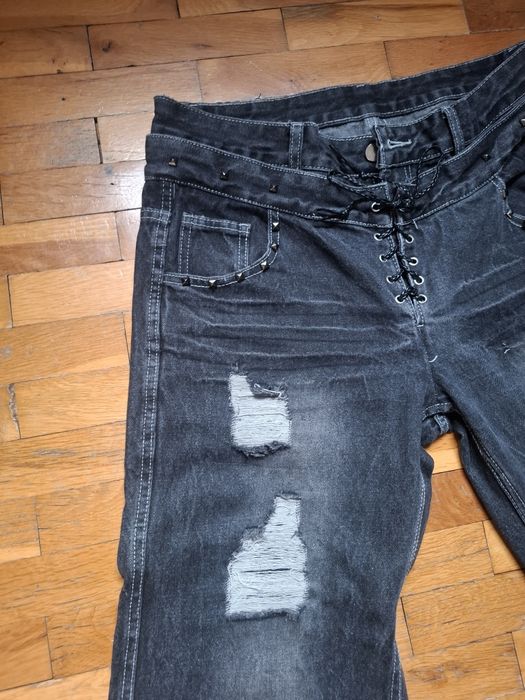 Double Waisted Black Jeans