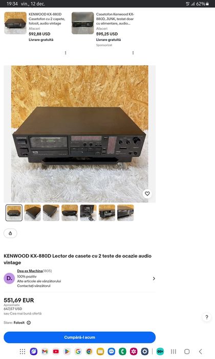 Kenwood KX-880D. Cap serie gama KX-D. Full Direct Drive [FDD] Preț fix