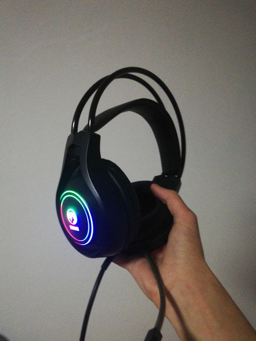 Căști gaming Marvo, cu fir, rgb