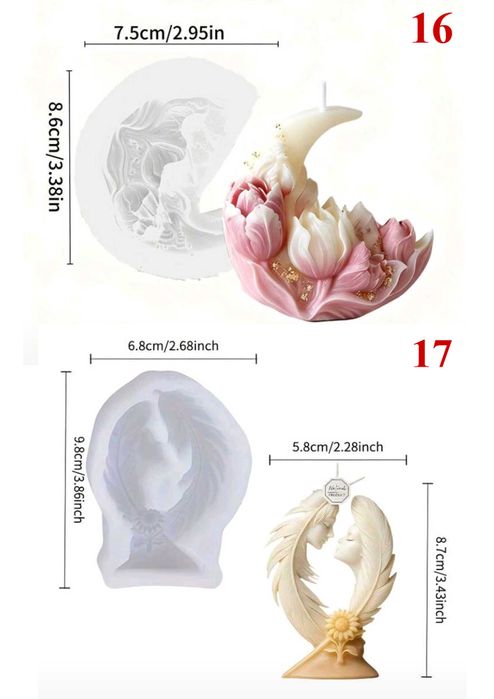 Неизползвани силиконови форми / молдове