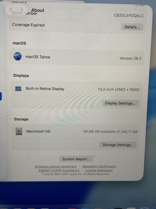 Mackbook Air M1 8/256GB като нов
